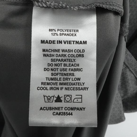 Footjoy Polo Shirt Men Large Gray Geometric Whitefish Lake Golf Polo Performance - Picture 11 of 12